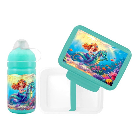 set R&B box a lahev Mořský koník a víla 500ml