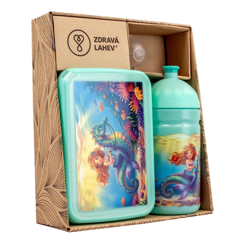 set R&B box a lahev Mořský koník a víla 500ml