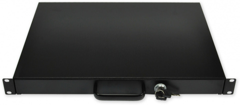 SH.0350.K01 - 19" zásuvka uzamykatelná, 1U, 350 mm