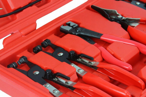 SILVER Kleště na hadicové spony, sada 9ks