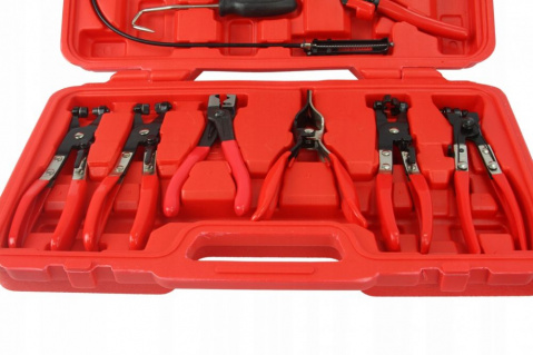 SILVER Kleště na hadicové spony, sada 9ks