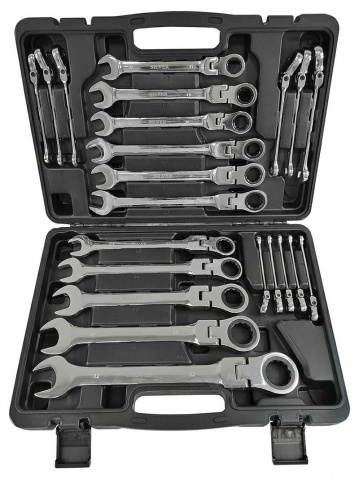 SILVER Ráčnové klíče s kloubem 6-32mm sada 22ks