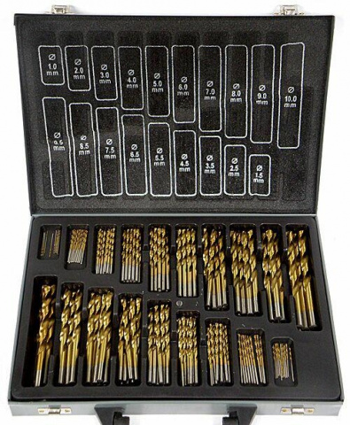 SILVER Velká sada vrtáků do kovu HSS-Tin 170ks EX10410