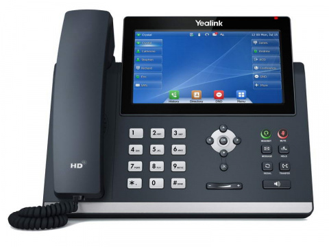 SIP-T48U - Yealink IP telefon, PoE, 7" bar. LCD, 29 prog.tl., GigE, 2x USB