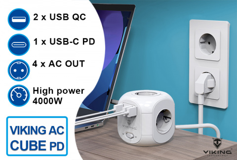 Síťový adaptér Viking AC Cube PD