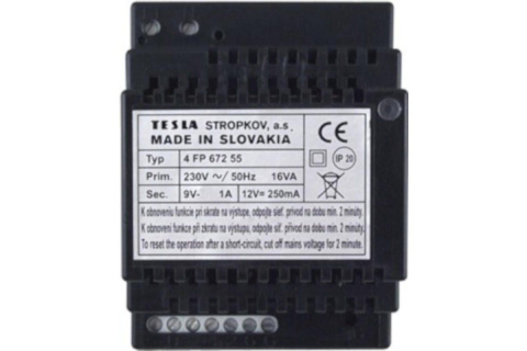 Síťový zdroj Tesla pro DDZ 4+n s DT bez bzuč. (dvojtónový vyzv. signál)  náhrada za 4FP 672 39