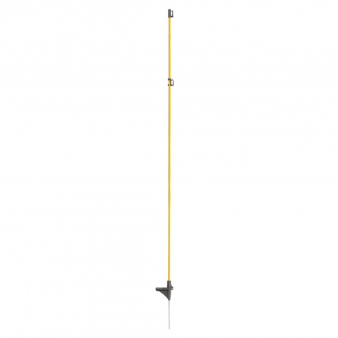 Sklolaminátová oválná tyčka pro elektrický ohradník 160 cm, nášlap a hrot, 2 izolátory