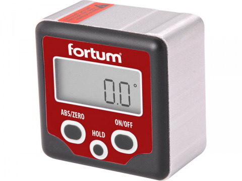 sklonoměr digitální, 0°-360°, s magnety, FORTUM