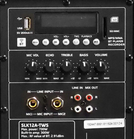 SLK12A-TWS Ibiza Sound reprosoustava