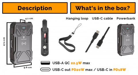 Solární powerbanka VIKING TYR I