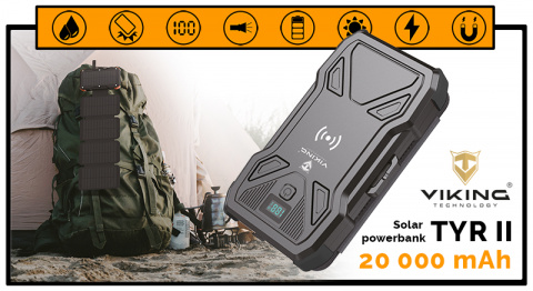 Solární powerbanka VIKING TYR II