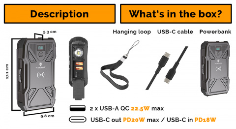 Solární powerbanka VIKING TYR II