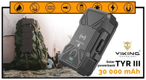 Solární powerbanka VIKING TYR III