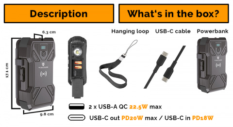 Solární powerbanka VIKING TYR III