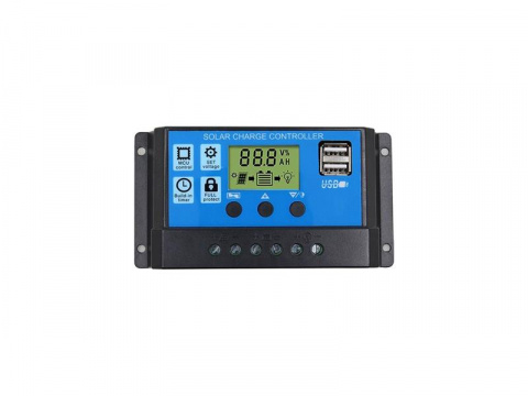 Solární regulátor PWM SY3024H 12-24V/30A+USB pro Pb baterie