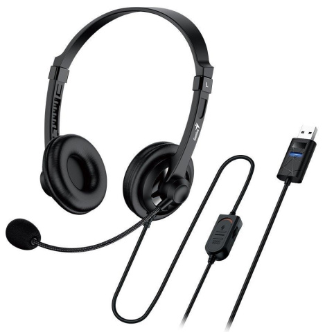 Souprava náhlavní GENIUS HS-230U, USB, černá