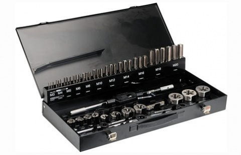 Souprava závitníků 56ks, M3, M4, M5, M6, M8, M10, M12. M14, M16, M18, M20