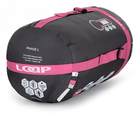 spacák LOAP PHASE L šedo/růžový