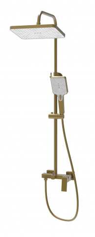 Sprchový sloup s baterií MIXXUS PREMIUM GAUDI 003J BRUSHED GOLD, zlatá | GAUDI 003J BRUSHED GOLD