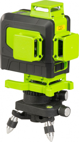 STREND PRO 904DG Křížový laser 3D 360° zelený paprsek, samonivelační, 30/50m, dál. ovladač