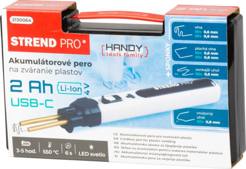 STREND PRO Aku svářecí pero svářečka na plasty, pájka, USB nabíjecí
