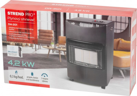 STREND PRO DA-201F Plynové topidlo 4,2kW ohřívač přímotop - bez hadice a regulátoru
