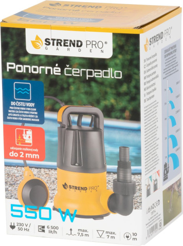 STREND PRO Garden ZSPQD550-E Čerpadlo na vodu 550W, pro čerpání až do 2mm