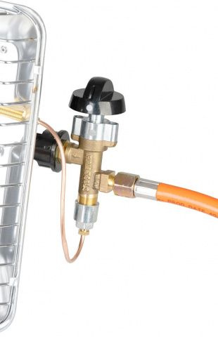 STREND PRO GS4200E Plynové topidlo, ohřívač 4,2kW s regulací, přenosný přímotop na bombu