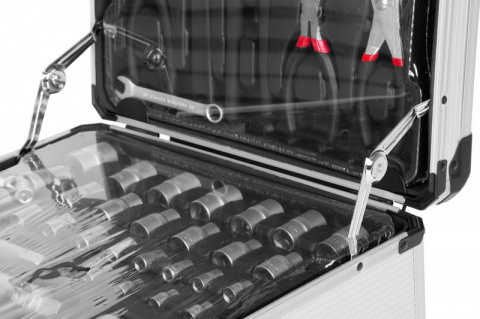 STREND PRO Sada nářadí 117 dílů v pojízdném ALU kufru