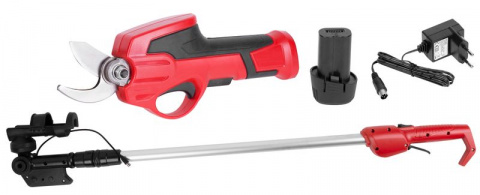 STREND PRO SET Aku nůžky na větve a vinnou révu 7,2V/1,5Ah + teleskopická tyč