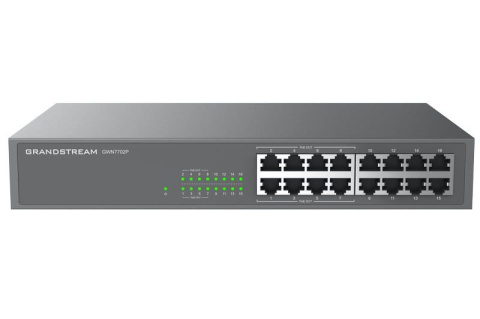Switch Grandstream GWN7702P, 16 portů / 8 PoE out