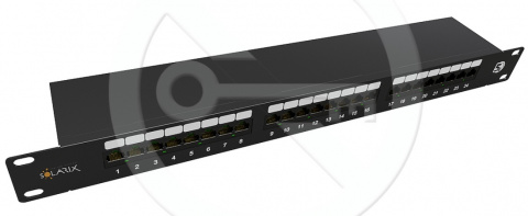 SX24-5E-STP-BK-N - 19" patch panel, 1U, 24x RJ45 CAT5E STP