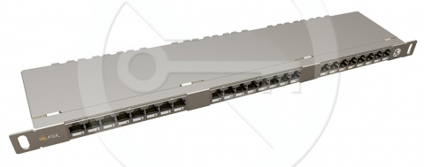 SX24HD-5E-STP-SL - 19" patch panel, 0,5U, 24x RJ45 CAT5E STP
