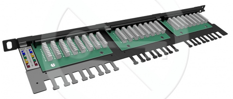 SX24HD-5E-UTP-BK - 19" patch panel, 0,5U, 24x RJ45 CAT5E UTP