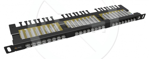 SX24HD-6-UTP-BK - 19" patch panel, 1U, 24x RJ45 CAT6 UTP
