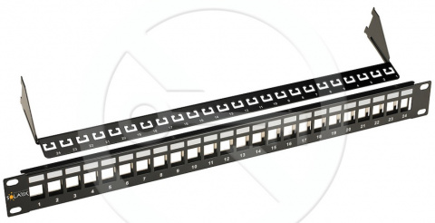 SX24M-0-STP-BK-UNI - 19" patch panel, 1U, 24 portů, neosazený