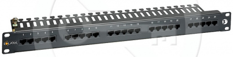 SX25-ISDN-BK - 19" patch panel, 1U, 25x RJ45 CAT3, telefonní