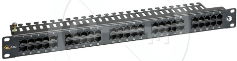 SX50-ISDN-BK - 19" patch panel, 1U, 50x RJ45 CAT3, telefonní