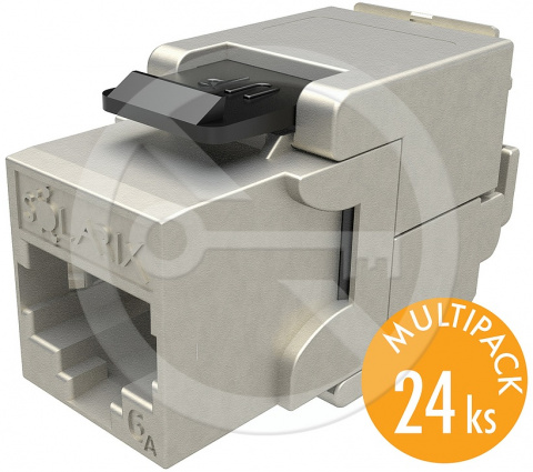SXKJ-10G-STP-BK-SA - samořezný keystone CAT6A STP, multipack 24 ks