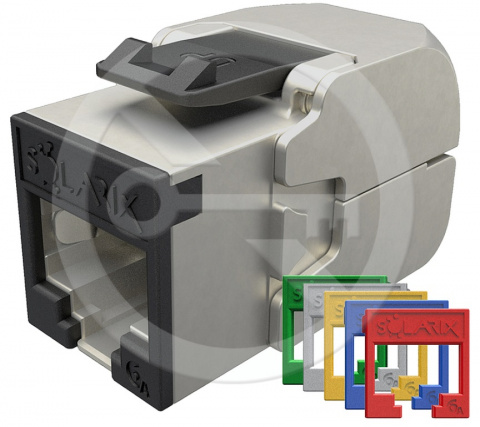SXKJ-10G-STP-RAL-SA - Solarix keystone CAT6A samořezný, RAL FIT moduly, GROUND LOCK