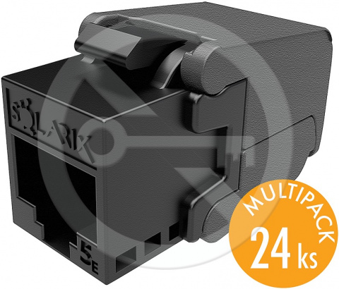SXKJ-5E-UTP-BK-SA - samořezný keystone CAT5E UTP, multipack 24 ks