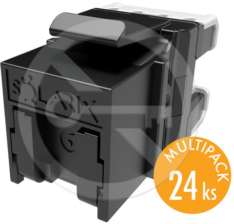 SXKJ-6-UTP-BK-NA - rychlozařezávací keystone CAT6 UTP, multipack 24 ks