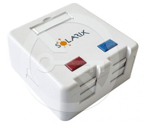 SXMO-2-0-WH - neosazená zásuvka pro 2x keystone, povrchová
