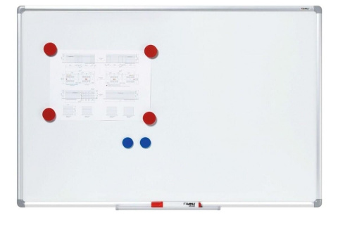 Tabule magnetická Dahle Basic Board, 120 x 90 cm, nástěnná, lakovaná, hliníkový rám, bílá
