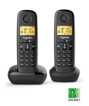 Telefon bezšňůrový Gigaset Basic 100 Duo, černý