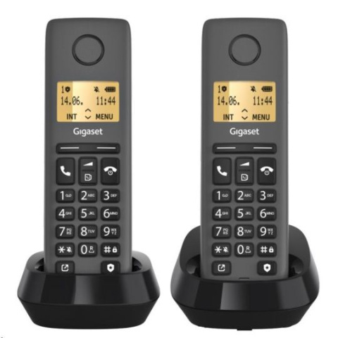 Telefon bezšňůrový Gigaset Pure 100 DUO, černý
