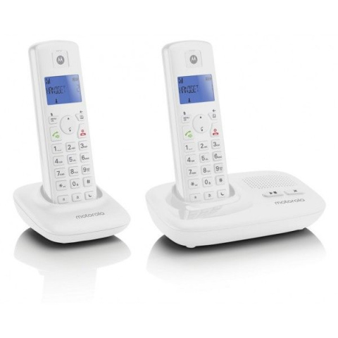 Telefon bezšňůrový Motorola T412 Duo se záznamníkem, bílý
