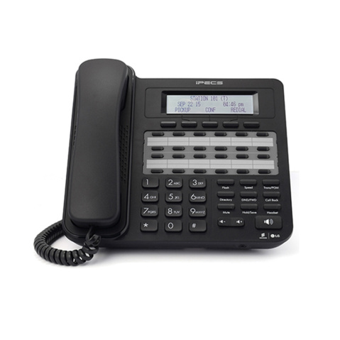 Telefon digitální E-LG LDP-9224DF, 3-řád. podsvícený displej, 24 progr. tl., černý