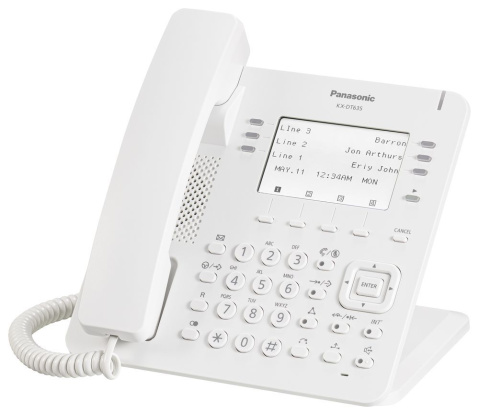 Telefon digitální KX-DT635NE, velký podsvícený LCD, bílý