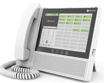 Telefon IP Infinity 7008H Xstim, pro systémy E-Metro Tel, bar. dotykový displ. 8"., bílý